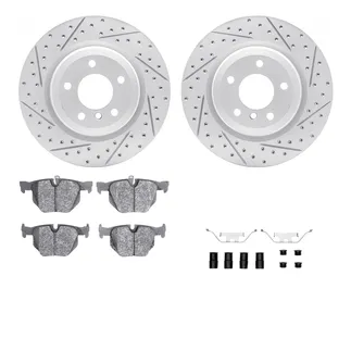 R1 Concepts WBUH1-31087 Brake Rotors - Carbon Coated - D/S W/ Optimum Oe Pads & Hdw